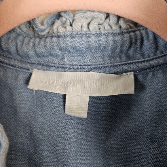 Adyson Parker Chambray button down shirt Size Large - Picture 4 of 8